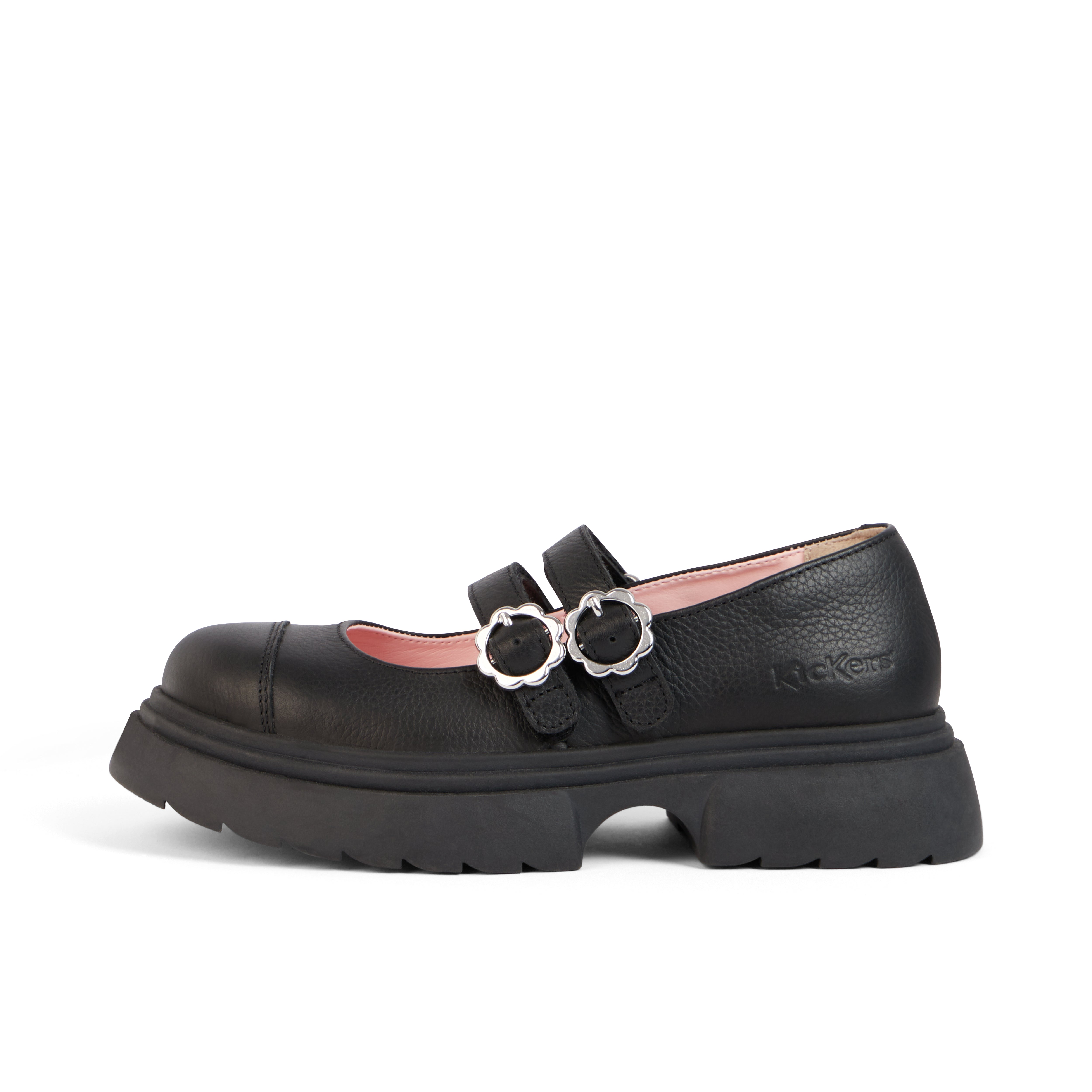 Youth Womens Kenzi MJ Leather Shoes Black – Kickers