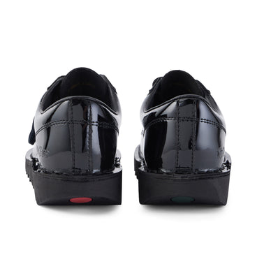 Back view of Adult Womens Kick Lo Patent Leather Black