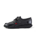 Left side view of Adult Womens Kick Lo Brogue Leather Black