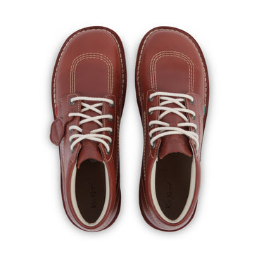 Detail view (Top view mapped) of Adult Unisex Kick Hi Leather Dark Tan