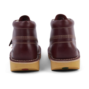 Back view of Adult Unisex Kick Hi Leather Dark Red