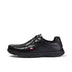 Left side view of Adult Mens Reasan Lace Leather Black