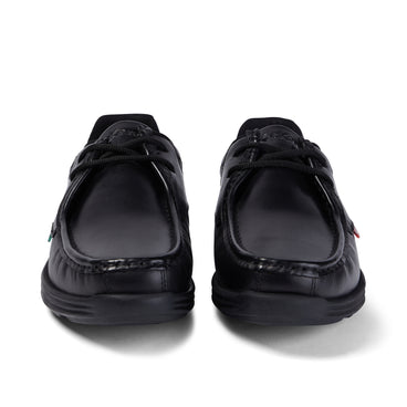 Front view of Adult Mens Reasan Lace Leather Black