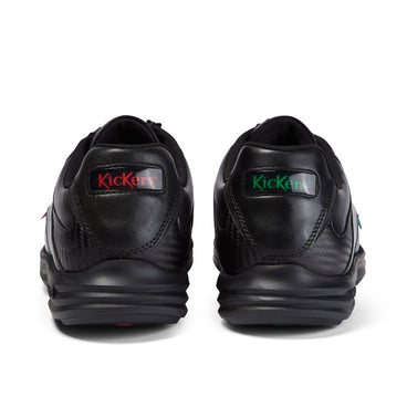 Back view of Adult Mens Reasan Lace Leather Black