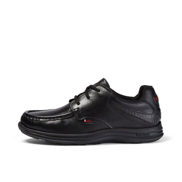 Left side view of Youth Mens Reasan Lace Leather Black