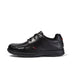Left side view of Youth Mens Reasan Lace Leather Black