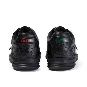 Back view of Youth Mens Reasan Lace Leather Black