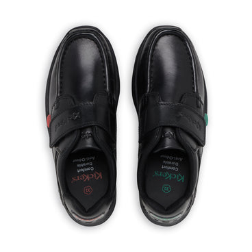 Detail view (Top view mapped) of Junior Boys Reasan Strap Leather Black