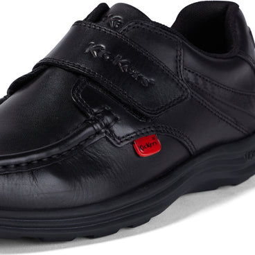 Detail view (close-up) of Junior Boys Reasan Strap Leather Black