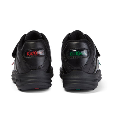 Back view of Infant Boys Reasan Strap Leather Black