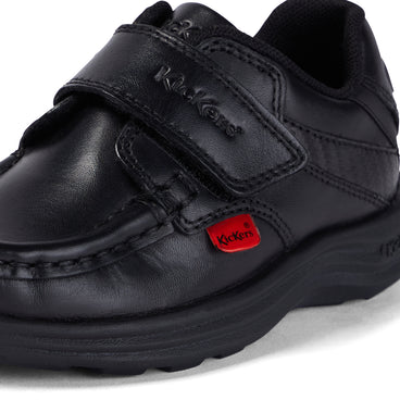 Detail view (close-up) of Infant Boys Reasan Strap Leather Black