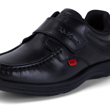 Detail view (close-up) of Youth Mens Reasan Strap Leather Black