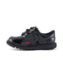 Left side view of Junior Unisex Kick Lo Patent Leather Black