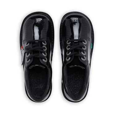 Detail view (Top view mapped) of Junior Unisex Kick Lo Patent Leather Black
