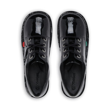 Detail view (Top view mapped) of Youth Unisex Kick Lo Patent Leather Black