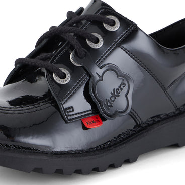 Detail view (close-up) of Youth Unisex Kick Lo Patent Leather Black