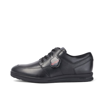 Left side view of Adult Mens Troiko Lace Leather Black