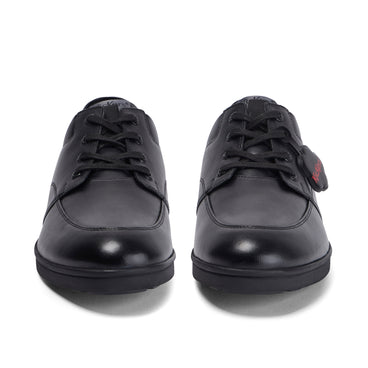 Front view of Adult Mens Troiko Lace Leather Black