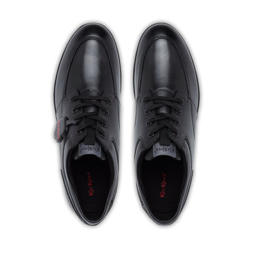 Detail view (Top view mapped) of Adult Mens Troiko Lace Leather Black