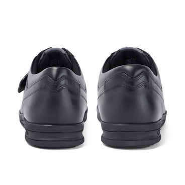 Back view of Adult Mens Troiko Lace Leather Black