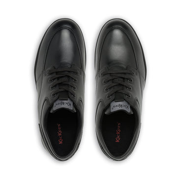 Detail view (Top view mapped) of Youth Mens Troiko Lace Leather Black