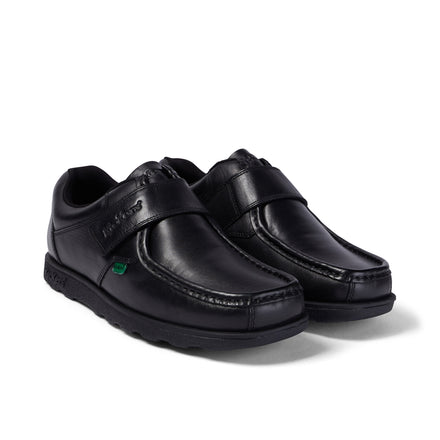 Front ¾ right of Adult Mens Fragma Strap Leather Black