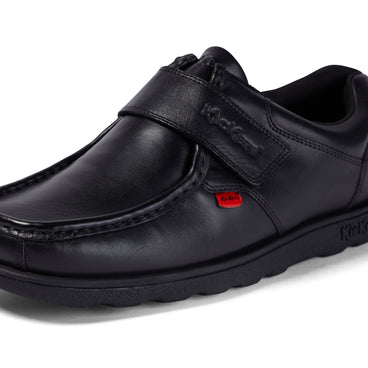 Detail view (close-up) of Adult Mens Fragma Strap Leather Black