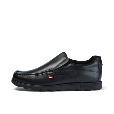 Left side view of Adult Mens Fragma Slip Leather Black