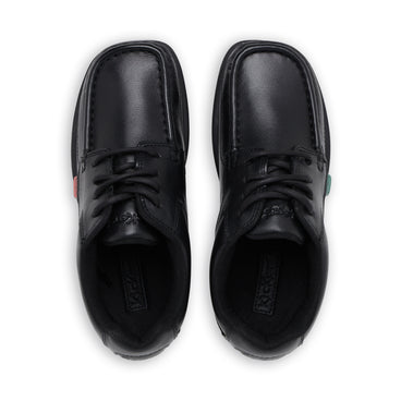Detail view (Top view mapped) of Junior Boys Fragma Lace Leather Black