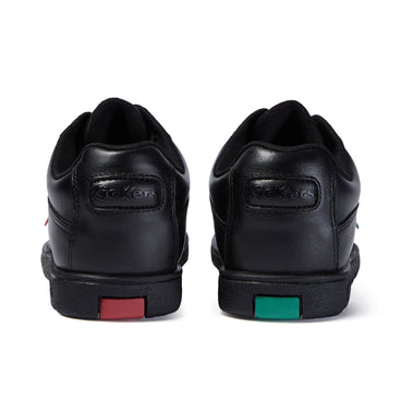 Back view of Junior Boys Fragma Lace Leather Black