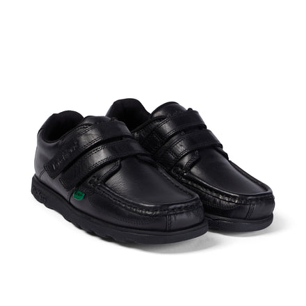 Junior Boys Fragma Twin Vel Leather Black
