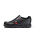 Left side view of Junior Boys Fragma Slip Leather Black