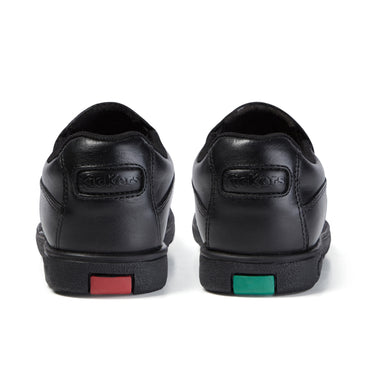 Back view of Junior Boys Fragma Slip Leather Black