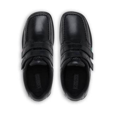 Detail view (Top view mapped) of Youth Mens Fragma Moc Twin Vel Leather Black