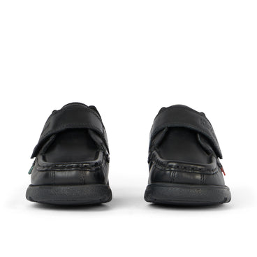 Front view of Infant Boys Fragma Strap Leather Black