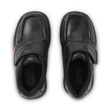 Detail view (Top view mapped) of Infant Boys Fragma Strap Leather Black