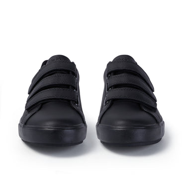 Front view of Adult Unisex Tovni Trip Leather Black