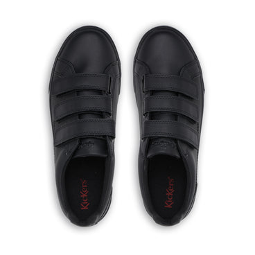 Detail view (Top view mapped) of Adult Unisex Tovni Trip Leather Black