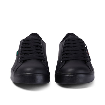 Front view of Youth Unisex Tovni Lacer Leather Black