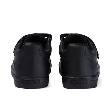 Back view of Youth Unisex Tovni Trip Leather Black