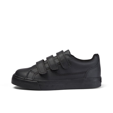 Left side view of Junior Unisex Tovni Trip Leather Black