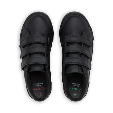 Detail view (Top view mapped) of Junior Unisex Tovni Trip Leather Black