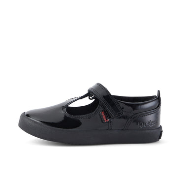 Left side view of Infant Girls Kariko T-Strap Patent Leather Black