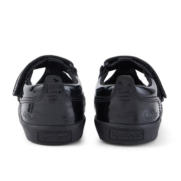 Back view of Infant Girls Kariko T-Strap Patent Leather Black
