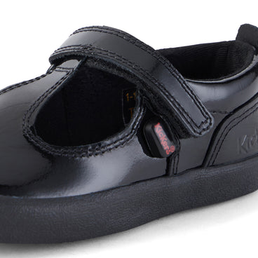 Detail view (close-up) of Infant Girls Kariko T-Strap Patent Leather Black