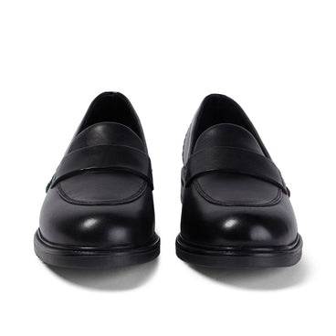 Front view of Adult Womens Lach Slip Leather Black