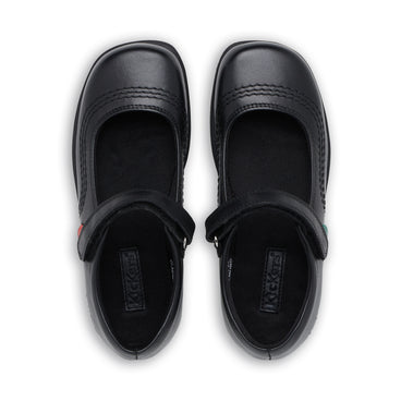 Detail view (Top view mapped) of Junior Girls Fragma Pop Leather Black