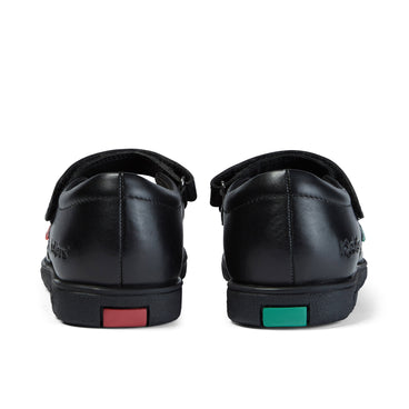 Back view of Junior Girls Fragma Pop Leather Black