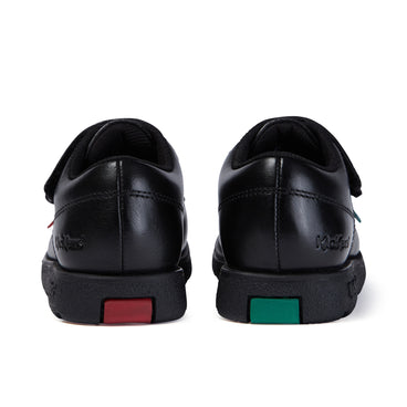 Back view of Infant Boys Fragma Lo Twin Vel Leather Black