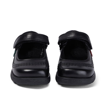 Front view of Infant Girls Fragma Pop Leather Black
